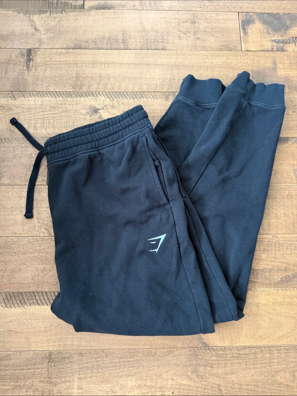 Gymshark Black Men's Joggers with Subtle Logo